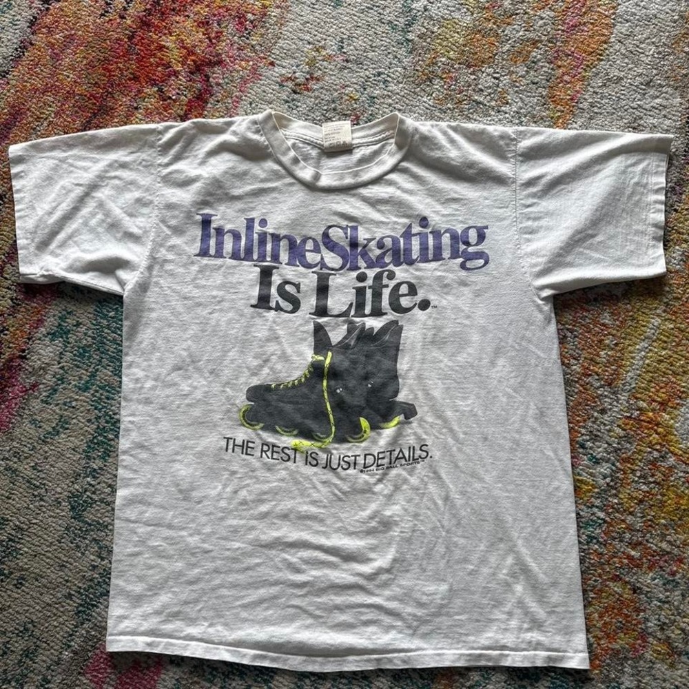 Vintage 1994 Big Ball Sports Inline Skating Is Life T-Shirt Large